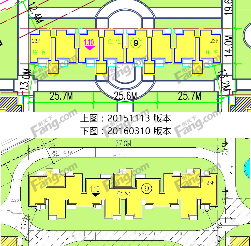 清华熙园第9幢建筑形态,户型变更 新平面图公示