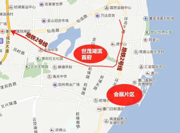 交通上:临近地铁1号线,园博苑站点,过杏林大桥即可到达湖里区高崎机场